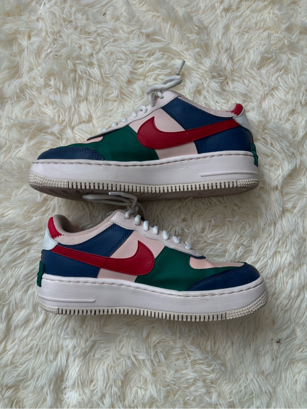 Nike AF1 Shadow Mystic Navy Multicolor Sneakers Women’s 8.5 - Picture 2 of 9